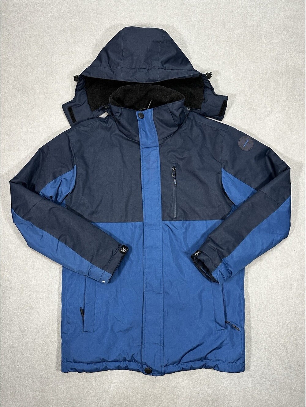 Hawke & Co Men’s Small Waterproof Insulated Hooded Jacket Blue Winter Coat